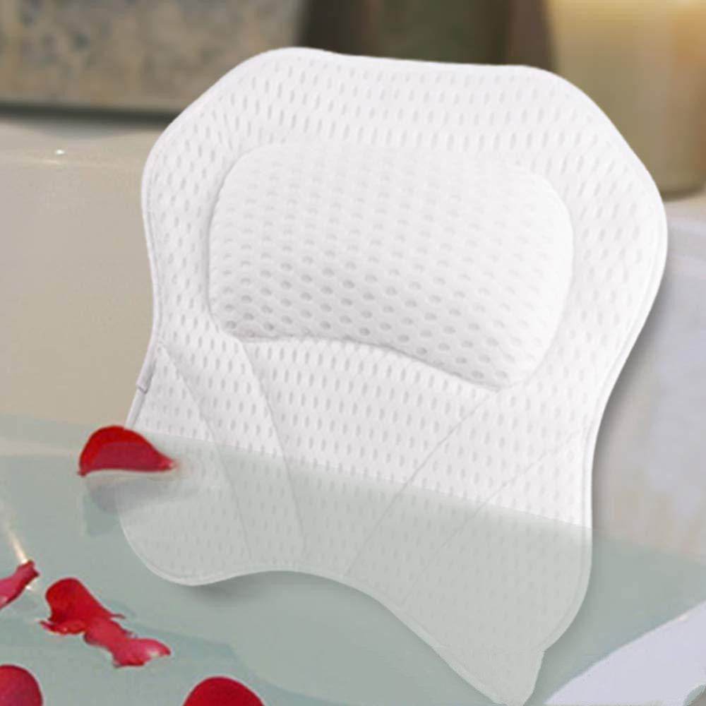 4D Net Bathtub Pillow 7 Suction Cups SPA Bath Pillow - Mubimart