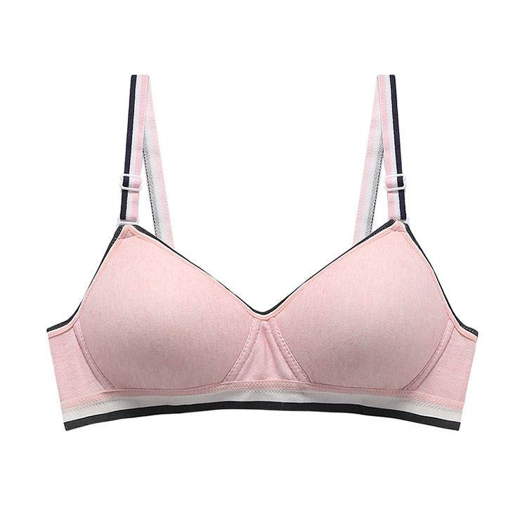 Women's Non-Wireless Pure Cotton Sports Bra Cotton Thin Underwear Bra - Mubimart