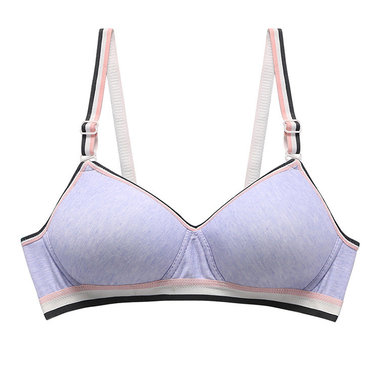 Women's Non-Wireless Pure Cotton Sports Bra Cotton Thin Underwear Bra - Mubimart -  