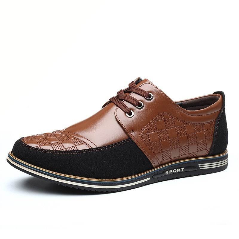 Autumn Men's Casual Shoes 46 Yards Large Size Lace-up Single Shoes Breathable British Driving Shoes Mens Shoes Single Shoes - Mubimart