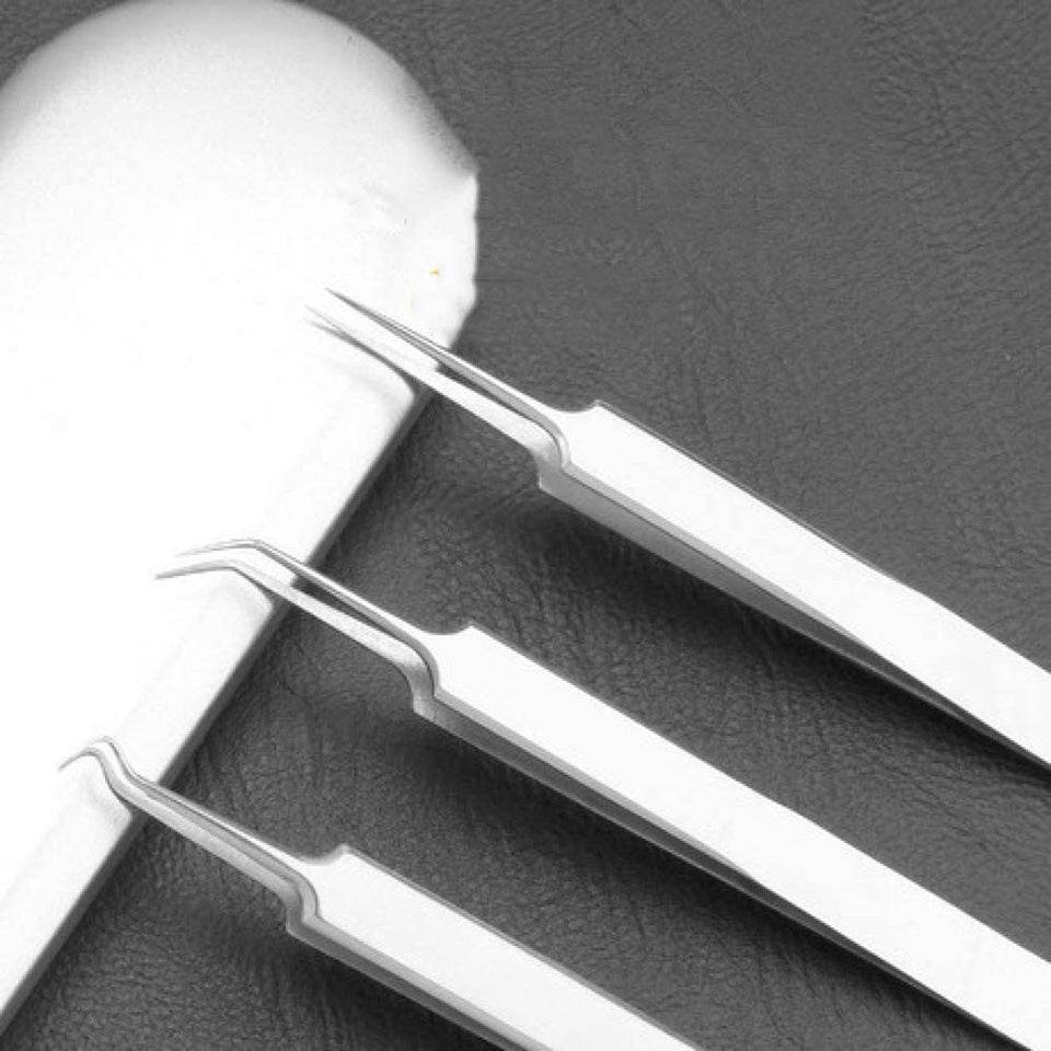 Beauty Tool Tweezers Three-piece Set - Mubimart
