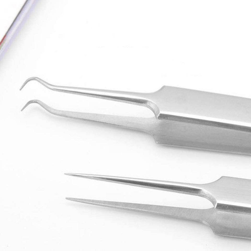 Beauty Tool Tweezers Three-piece Set - Mubimart