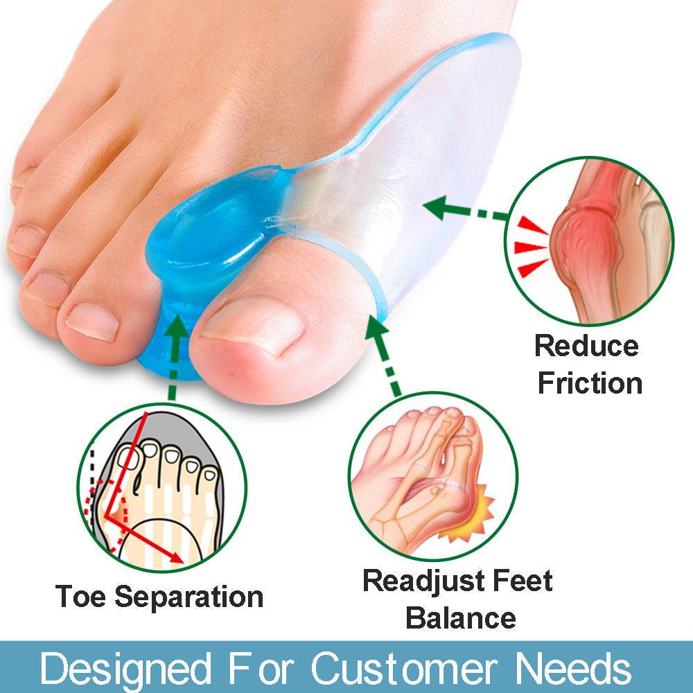 Transparent Blue Toe Separator Pad Hallux Correction Valgus Separator - Mubimart