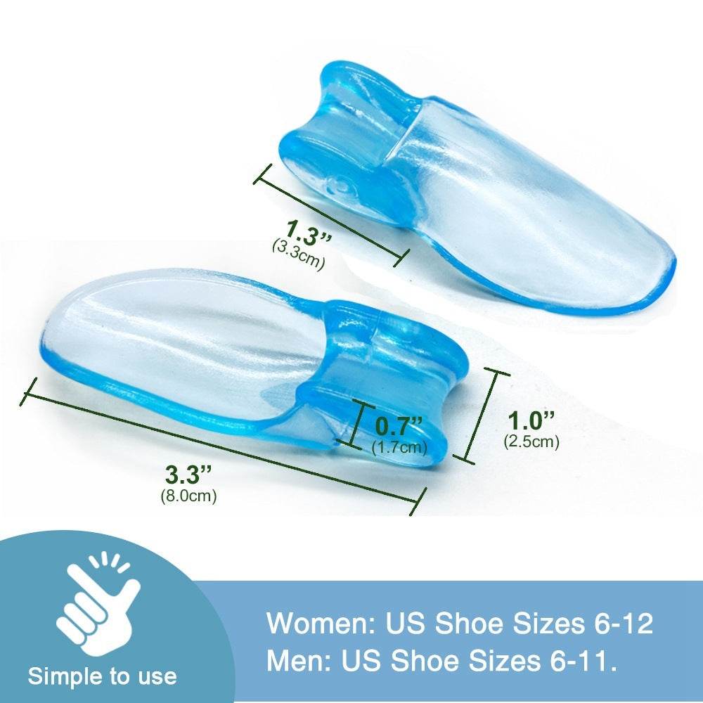 Transparent Blue Toe Separator Pad Hallux Correction Valgus Separator - Mubimart
