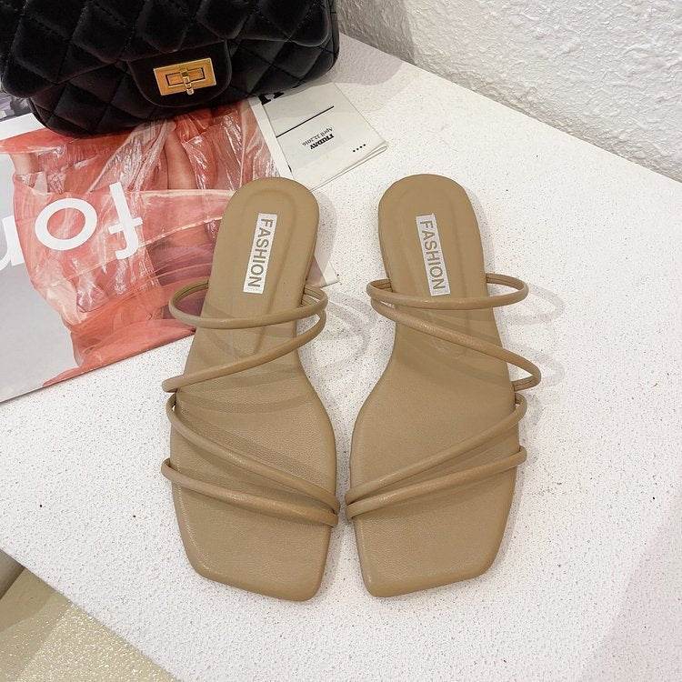 Flat Strap Sandals - Mubimart
