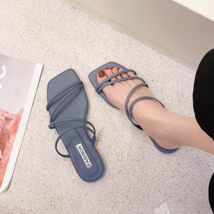 Flat Strap Sandals - Mubimart