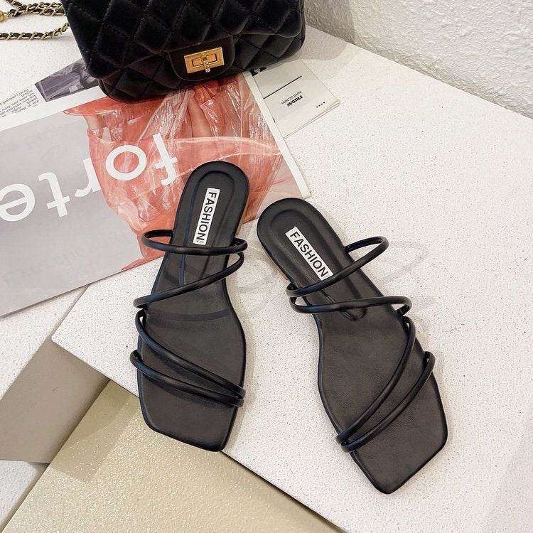 Flat Strap Sandals - Mubimart