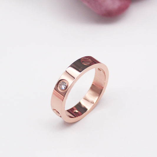 Liebesring für Männer und Frauen, Paarring, ein Wort, Schraube, modischer Ring