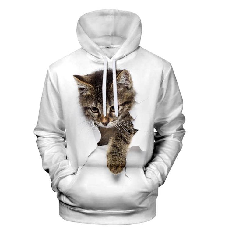 Cute Cat Hoodies Men Women Sweatshirt - Mubimart