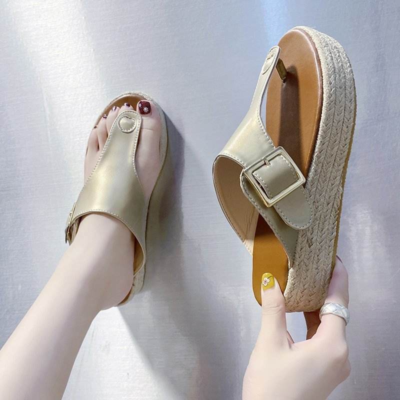 Flip-flops Fashionable Cork Slippers With Flip-flops, Beach Sandals And Slippers - Mubimart