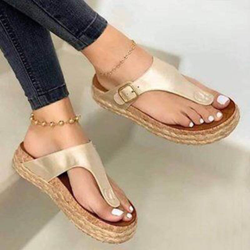 Flip-flops Fashionable Cork Slippers With Flip-flops, Beach Sandals And Slippers - Mubimart