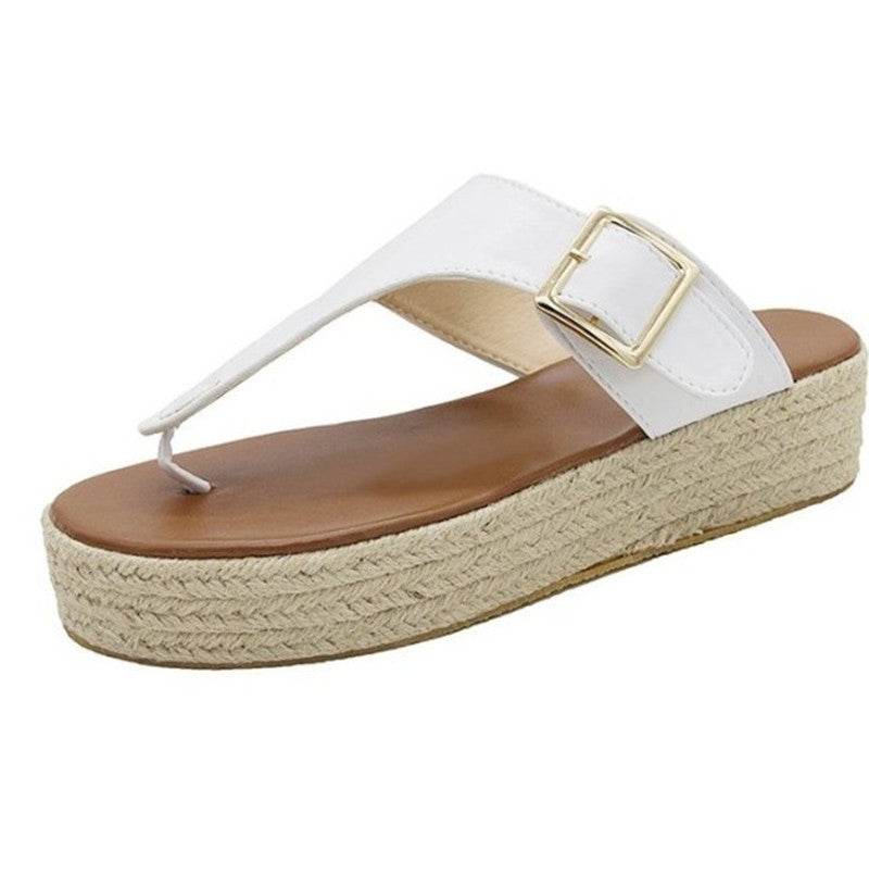 Flip-flops Fashionable Cork Slippers With Flip-flops, Beach Sandals And Slippers - Mubimart