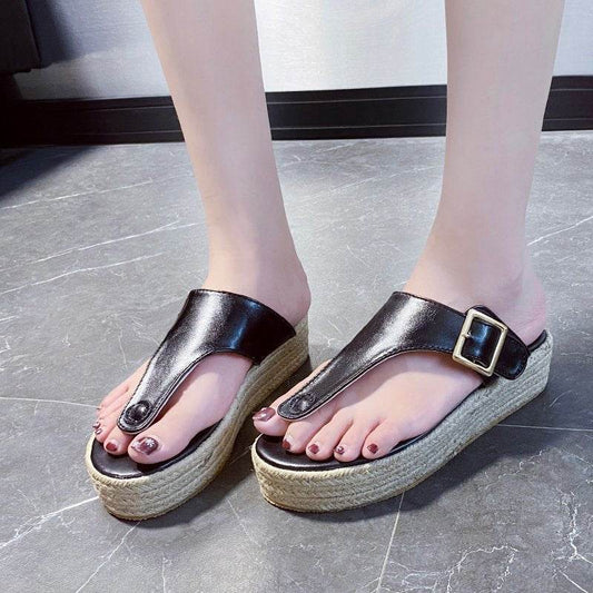 Flip-flops Fashionable Cork Slippers With Flip-flops, Beach Sandals And Slippers - Mubimart