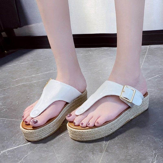 Flip-flops Fashionable Cork Slippers With Flip-flops, Beach Sandals And Slippers - Mubimart
