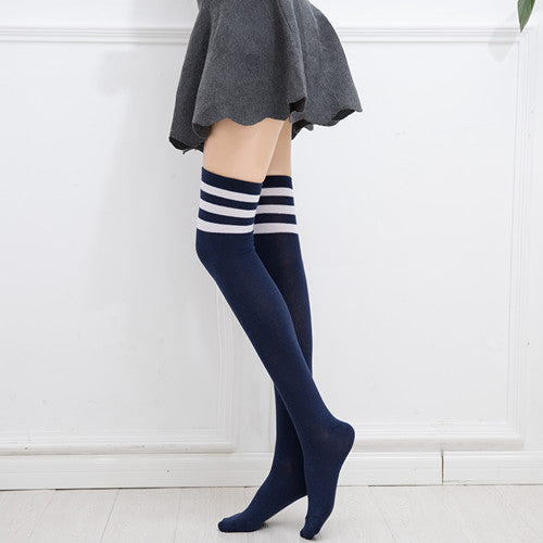 Japanese High Stockings Women's Stockings Over The Knee Socks Football Socks - Mubimart -  