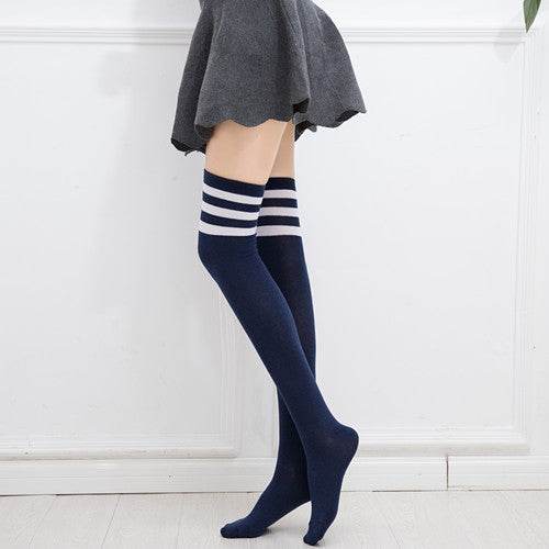 Japanese High Stockings Women's Stockings Over The Knee Socks Football Socks - Mubimart
