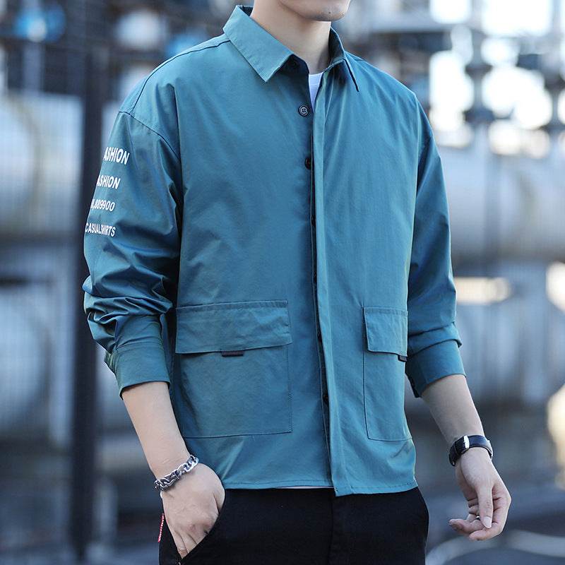 Long-sleeved Shirt Men's Tooling Casual Shirt Jacket - Mubimart