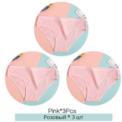 Women Underpants Solid Girls Briefs Sexy Female Lingerie M-XL Comfort Underwear - Mubimart -  