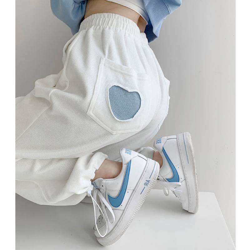 HOUZHOU Women Pants Spring Gray Sweatpants Women Jogger - Mubimart
