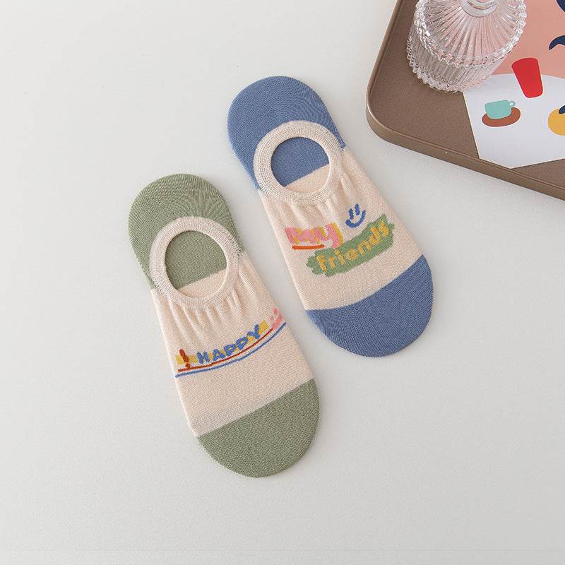 Female Invisible Low-cut Boat Socks - Mubimart