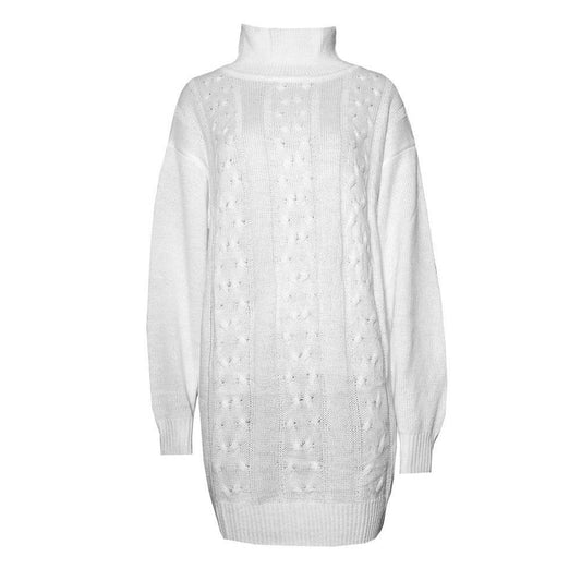 Turtleneck braided dress - Mubimart