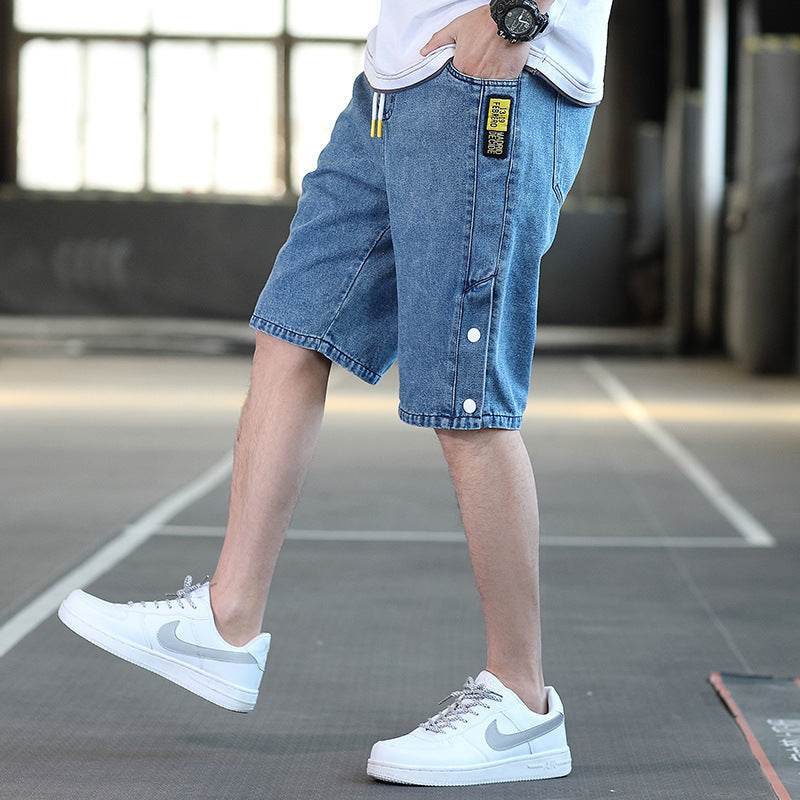 Summer Men's Denim Shorts Men's Five-point Shorts - Mubimart