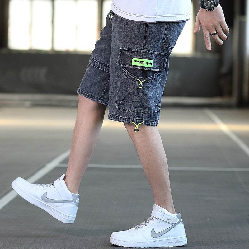 Summer Men's Denim Shorts Men's Five-point Shorts - Mubimart