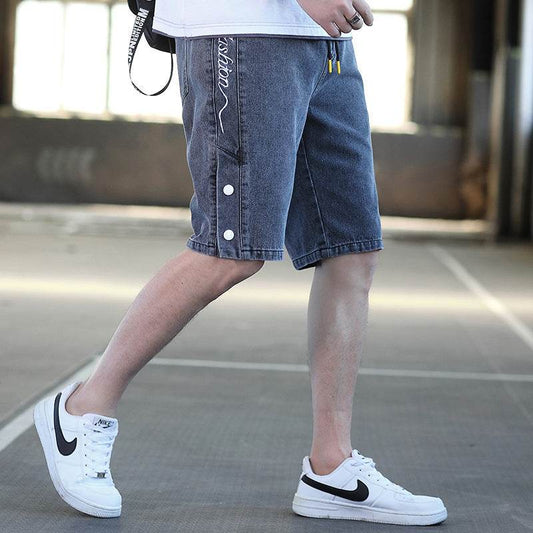 Summer Men's Denim Shorts Men's Five-point Shorts - Mubimart