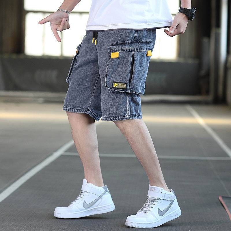 Summer Men's Denim Shorts Men's Five-point Shorts - Mubimart