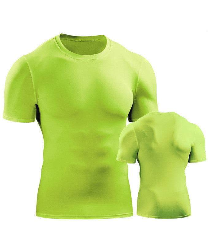 Mens Muscle Hooded Hoodies Short Sleeve T-shirt Sports GYM Slim Fit Tops Blouse - Mubimart
