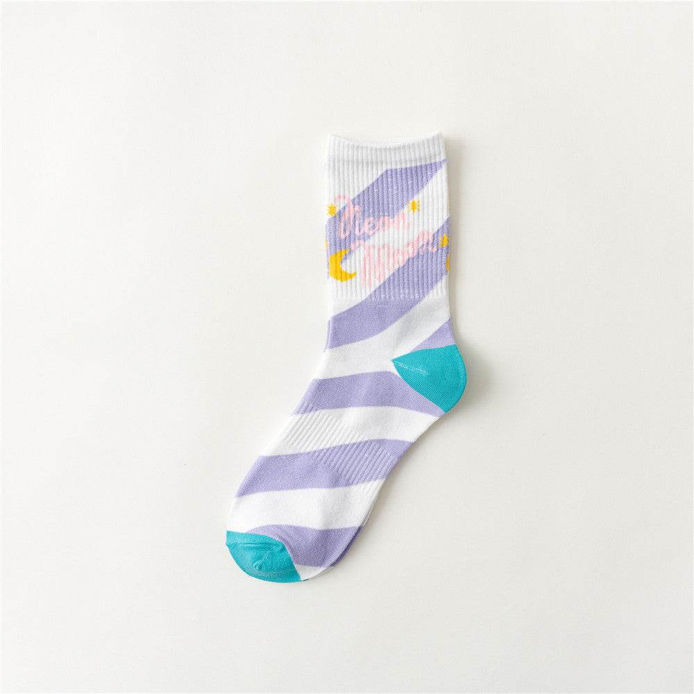 Hip Hop Socks, Tube Socks, Skateboard Socks, Couple Socks - Mubimart