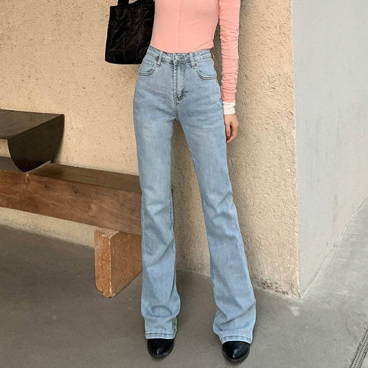 Stretch High Waist Bootcut Women's Jeans - Mubimart