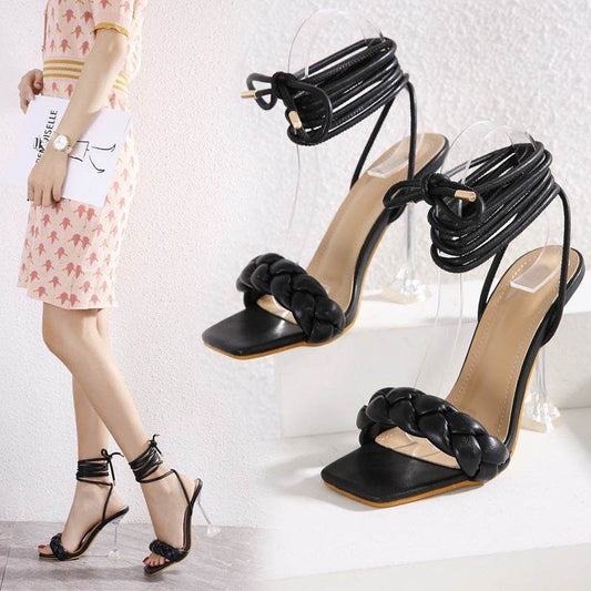 Women Sandals High Heels Ladies Sandals Toe Shoes - Mubimart