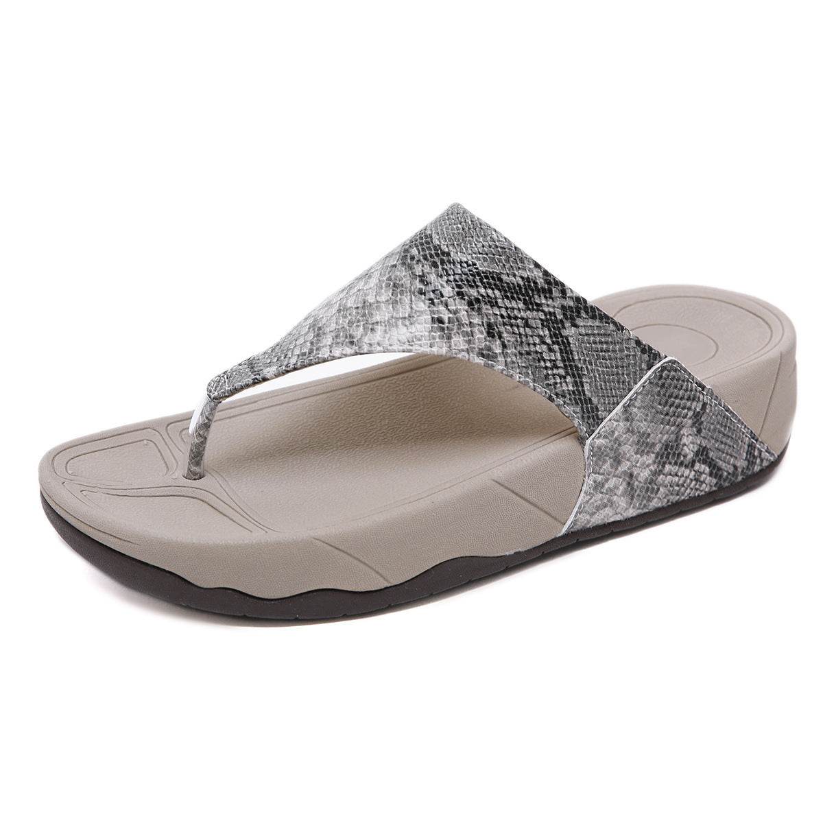 Slippers Summer New Beach Slides Wedges Platform Soft Flip Flops Thick bottom Comfortable Fashion Ladies Footwear - Mubimart