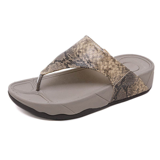Slippers Summer New Beach Slides Wedges Platform Soft Flip Flops Thick bottom Comfortable Fashion Ladies Footwear - Mubimart