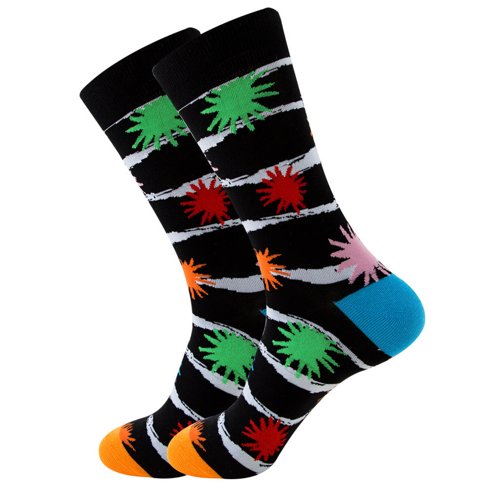 Striped Men's Socks Square Tube Socks Wave Women's Socks - Mubimart -  