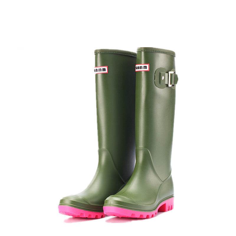 High rain boots buckle - Mubimart