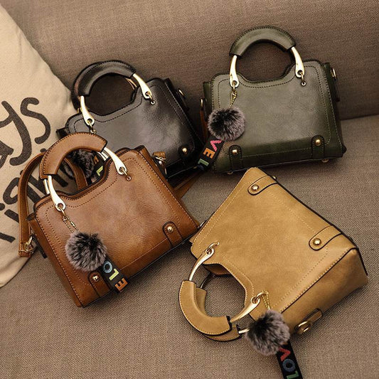 Women Vintage PU Handbag Polyester Handbag - Mubimart