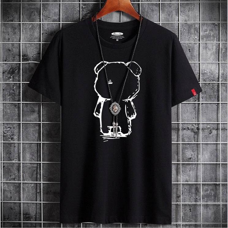 Mens Casual Bear Anime T Shirt - Mubimart