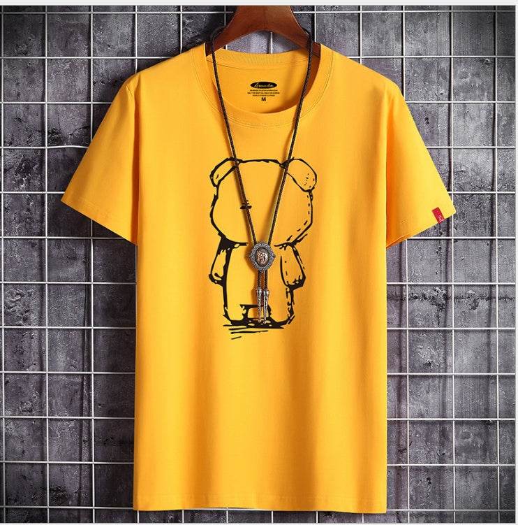 Mens Casual Bear Anime T Shirt - Mubimart