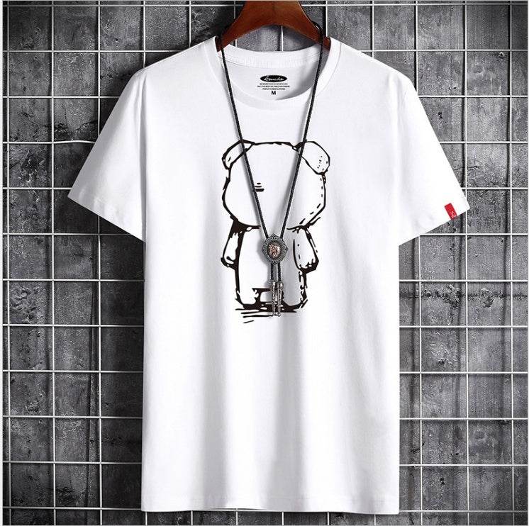 Mens Casual Bear Anime T Shirt - Mubimart