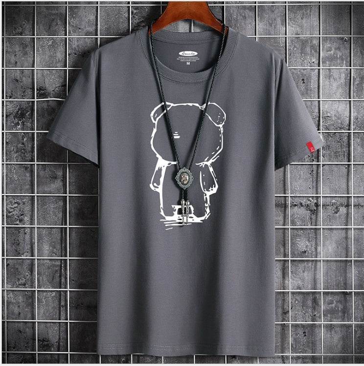 Mens Casual Bear Anime T Shirt - Mubimart