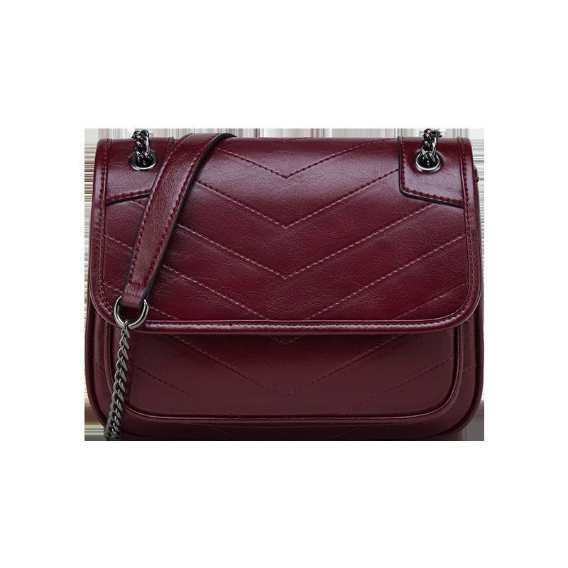 Bag Women Bag Cowhide Shoulder Bag Women - Mubimart