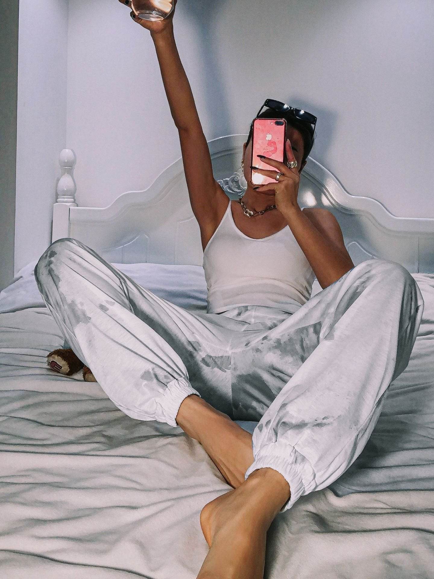 Fashion Tie Dye Sweatpants Women Cotton Trousers High Street Joggers Casual Style - Mubimart