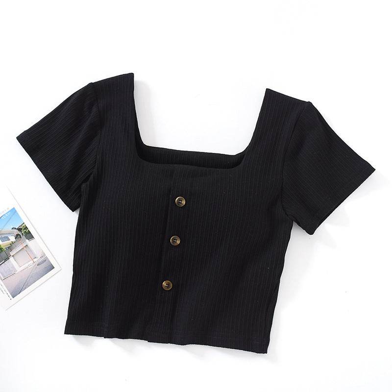 Comes With Chest Pad And Short-sleeved Short-sleeved Bra And Cup Bottoming Shirt - Mubimart