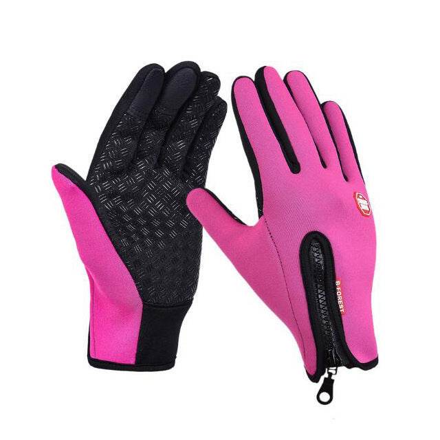 Winter Gloves Touch Screen Riding Motorcycle Sliding Waterproof Sports Gloves With Fleece - Mubimart