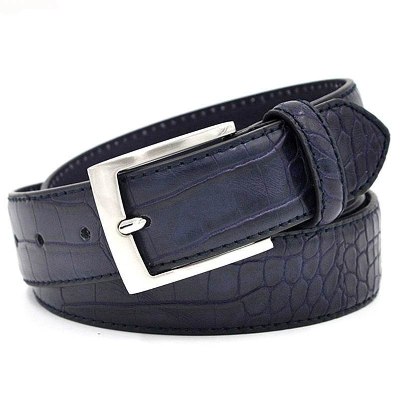 Mens Fashion Waist Belts Faux Pattern With Split Leather Luxury Male Designer Belt Accessories Factory Price - Mubimart