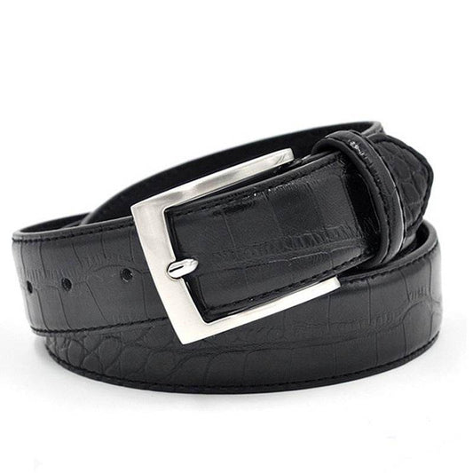 Mens Fashion Waist Belts Faux Pattern With Split Leather Luxury Male Designer Belt Accessories Factory Price - Mubimart