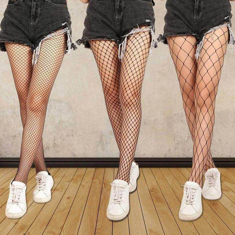 Hollow Out Pantyhose Women Stockings Club Party Hosiery Mesh - Mubimart