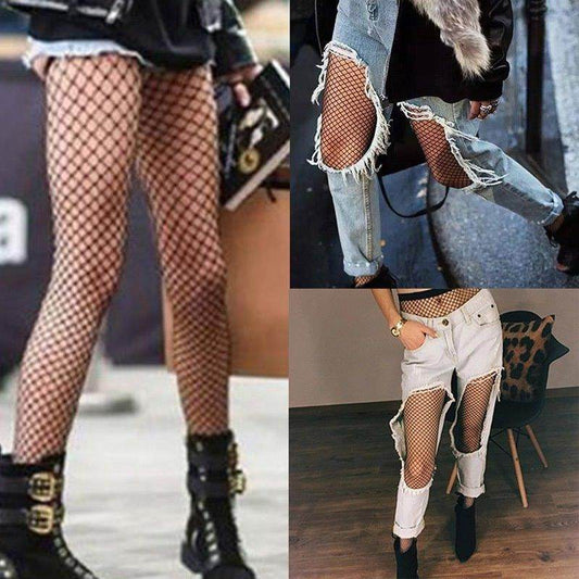 Hollow Out Pantyhose Women Stockings Club Party Hosiery Mesh - Mubimart